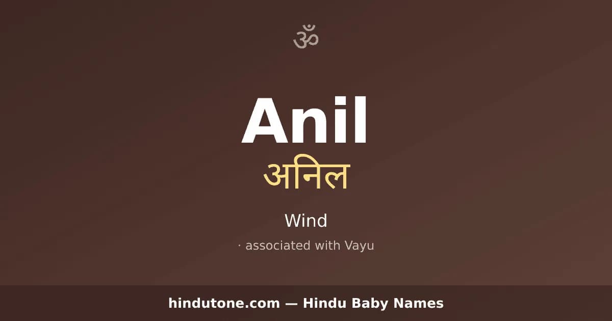 Anil — Hindu Boy Names with A