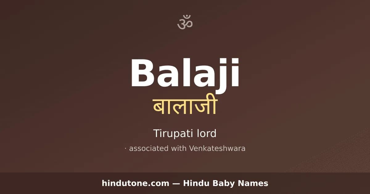 Balaji — Hindu Boy Names with B
