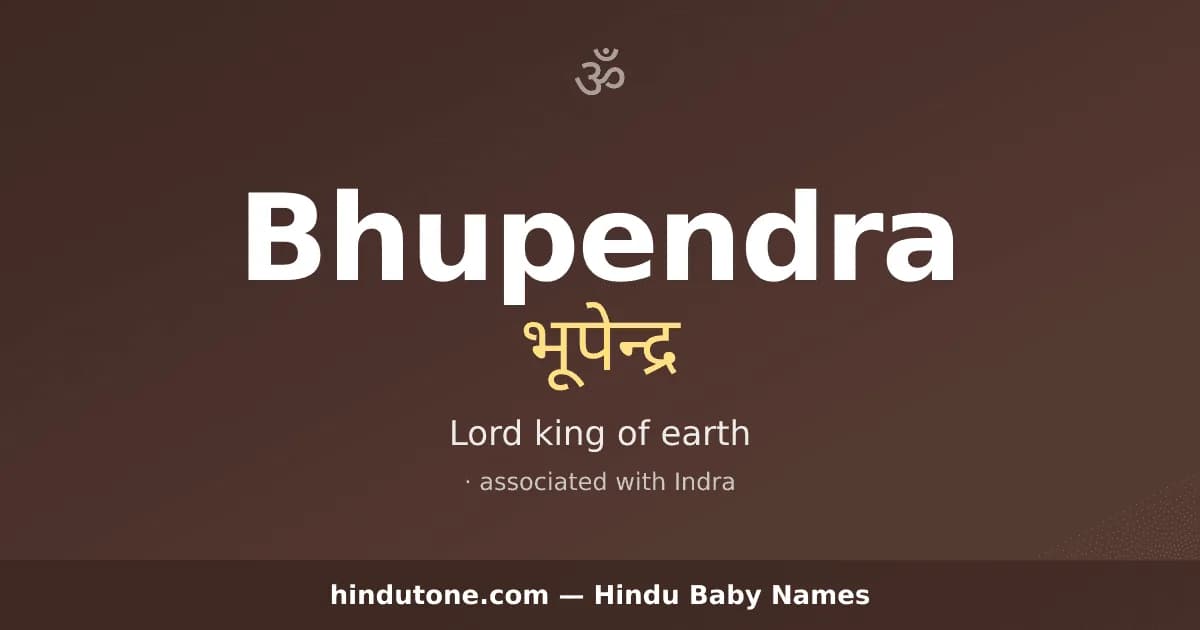 Bhupendra — Hindu Boy Names with B