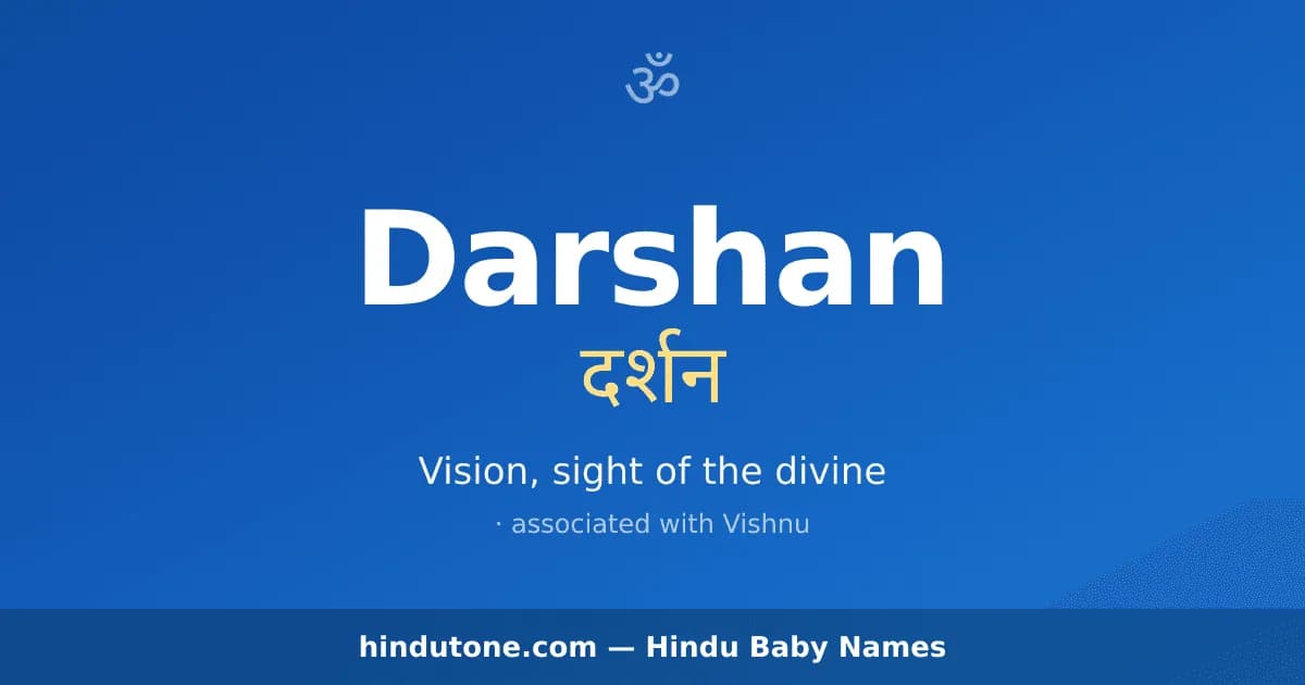 Darshan — Hindu Boy Names with D