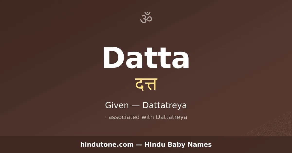 Datta — Hindu Boy Names with D