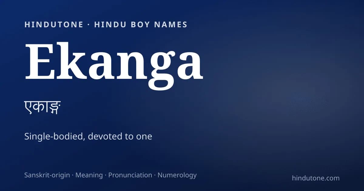 Ekanga — Hindu Boy Names with E