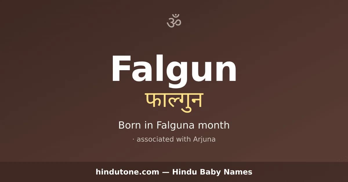 Falgun — Hindu Boy Names with F