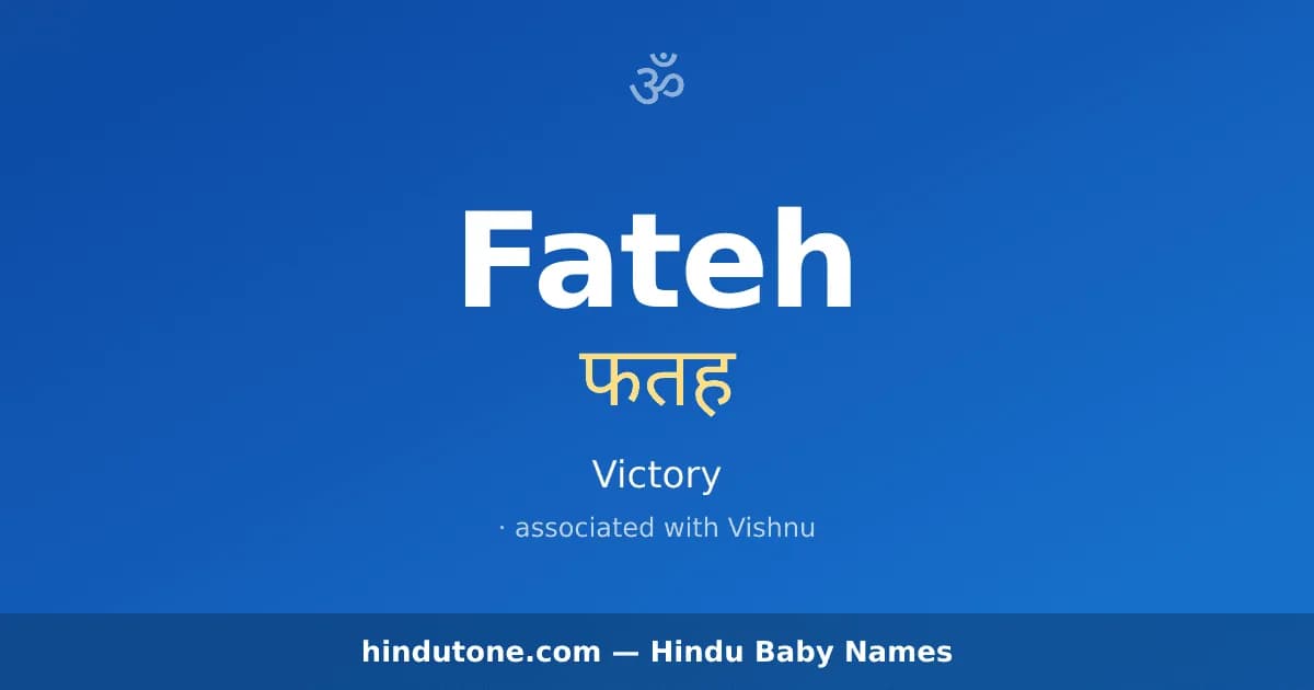 Fateh — Hindu Boy Names with F