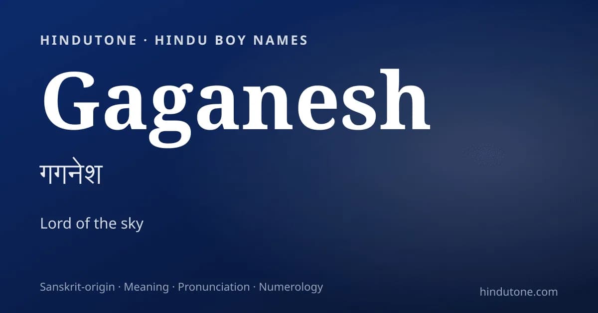 Gaganesh — Hindu Boy Names with G