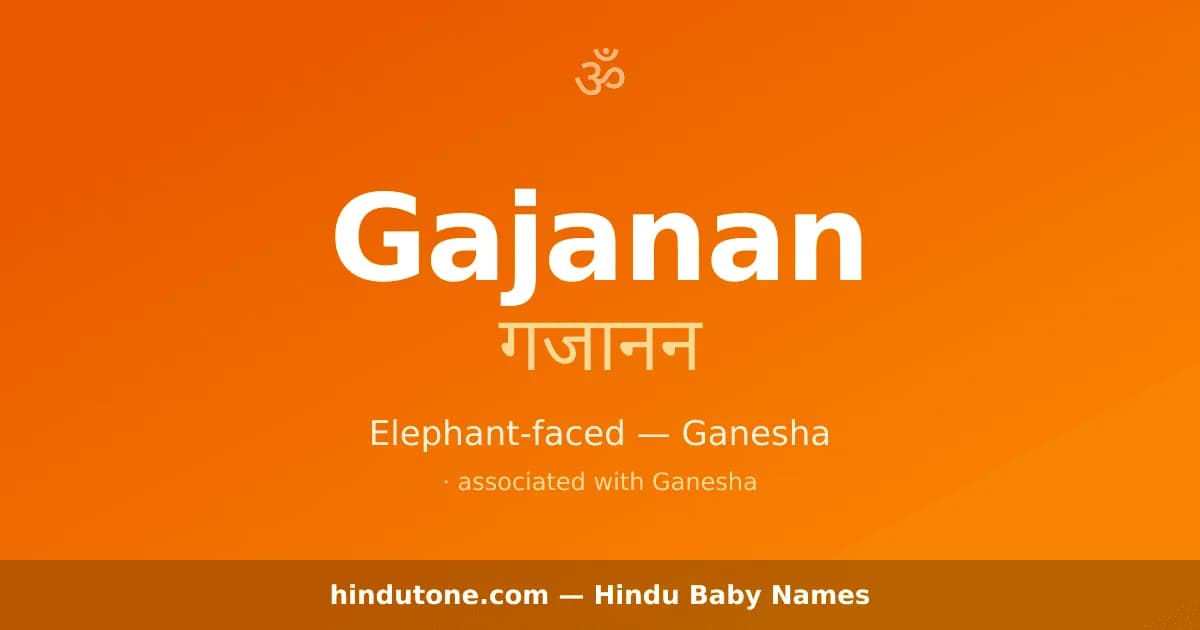 Gajanan — Hindu Boy Names with G