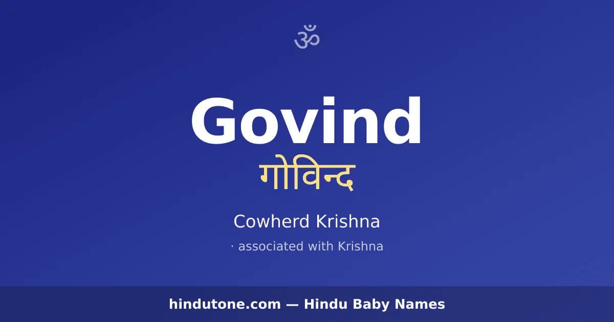 Govind — Hindu Boy Names with G