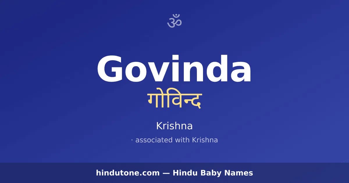 Govinda — Hindu Boy Names with G