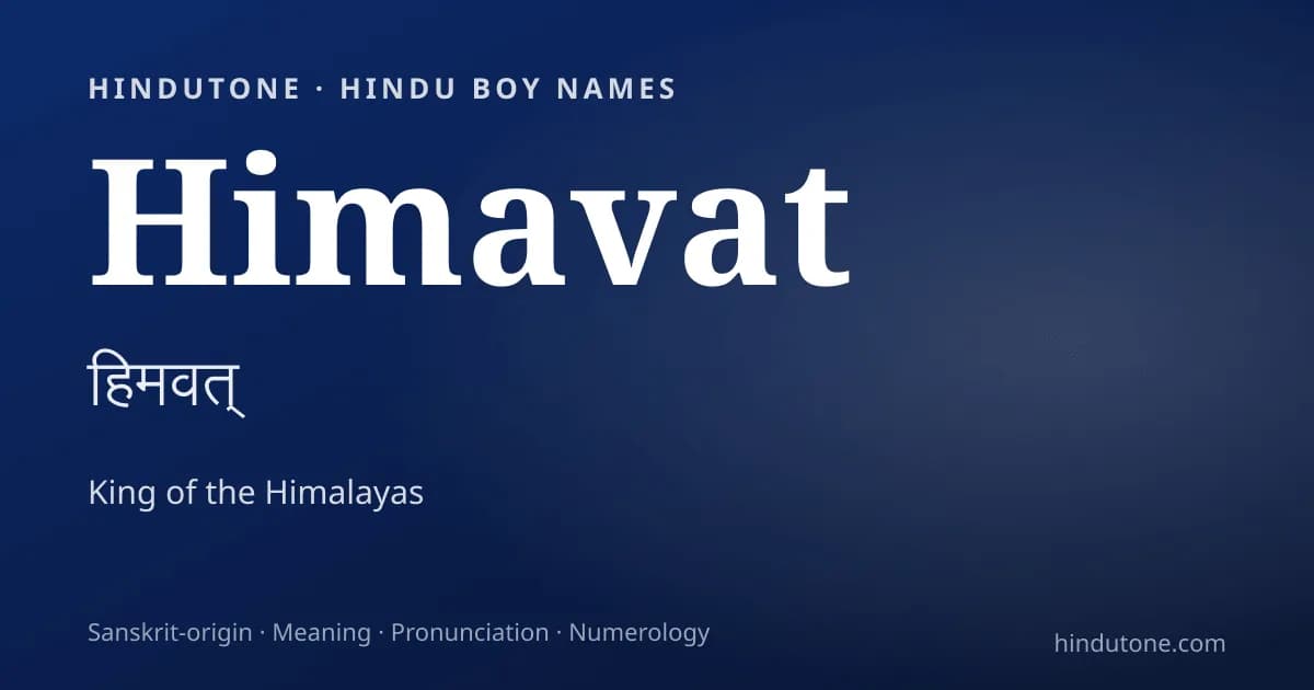 Himavat — Hindu Boy Names with H