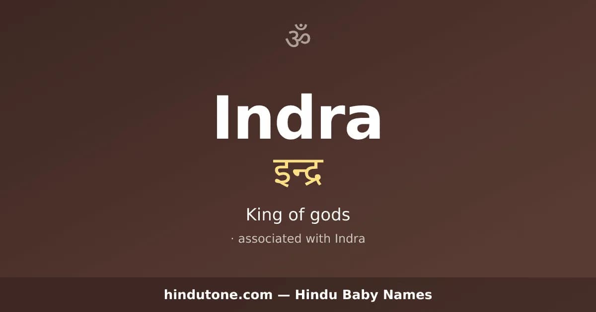 Indra — Hindu Boy Names with I
