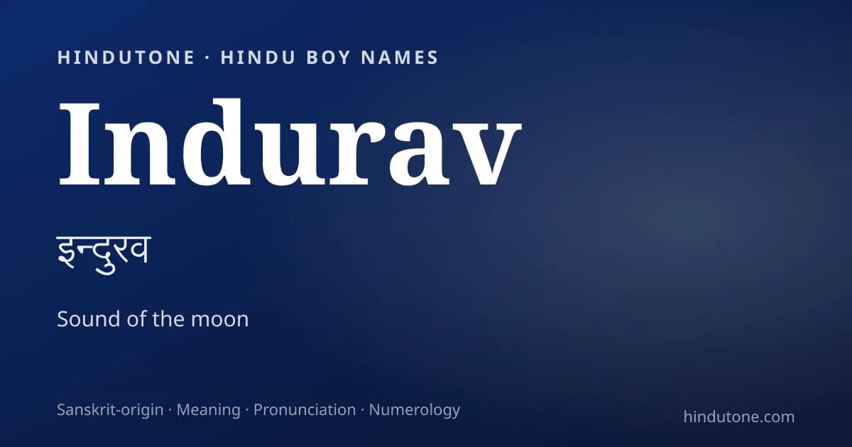 Indurav — Hindu Boy Names with I