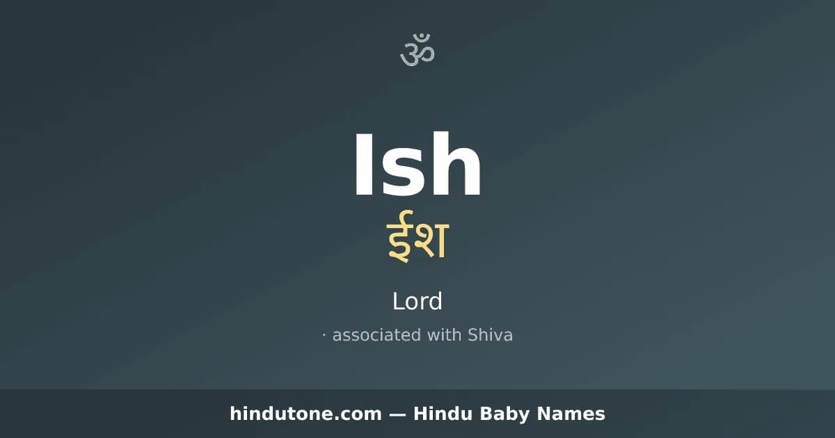 Ish — Hindu Boy Names with I