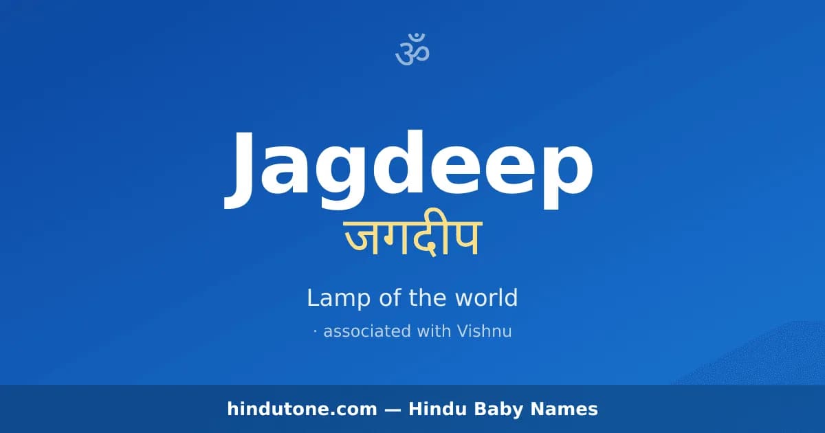 Jagdeep — Hindu Boy Names with J