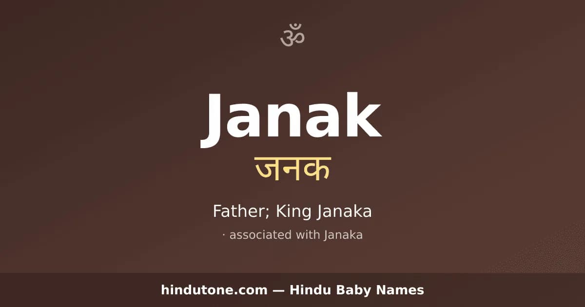 Janak — Hindu Boy Names with J