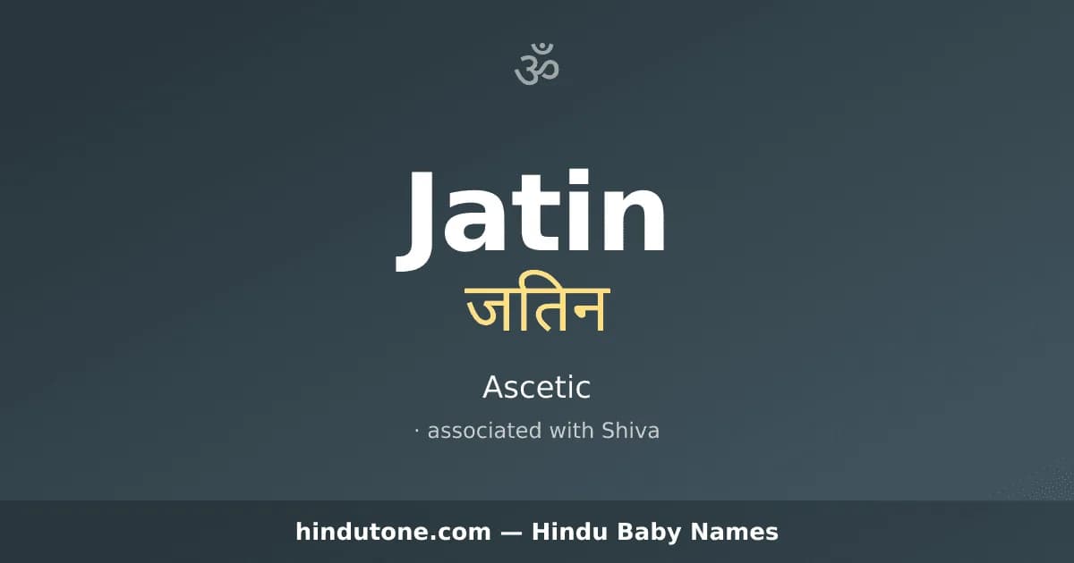 Jatin — Hindu Boy Names with J