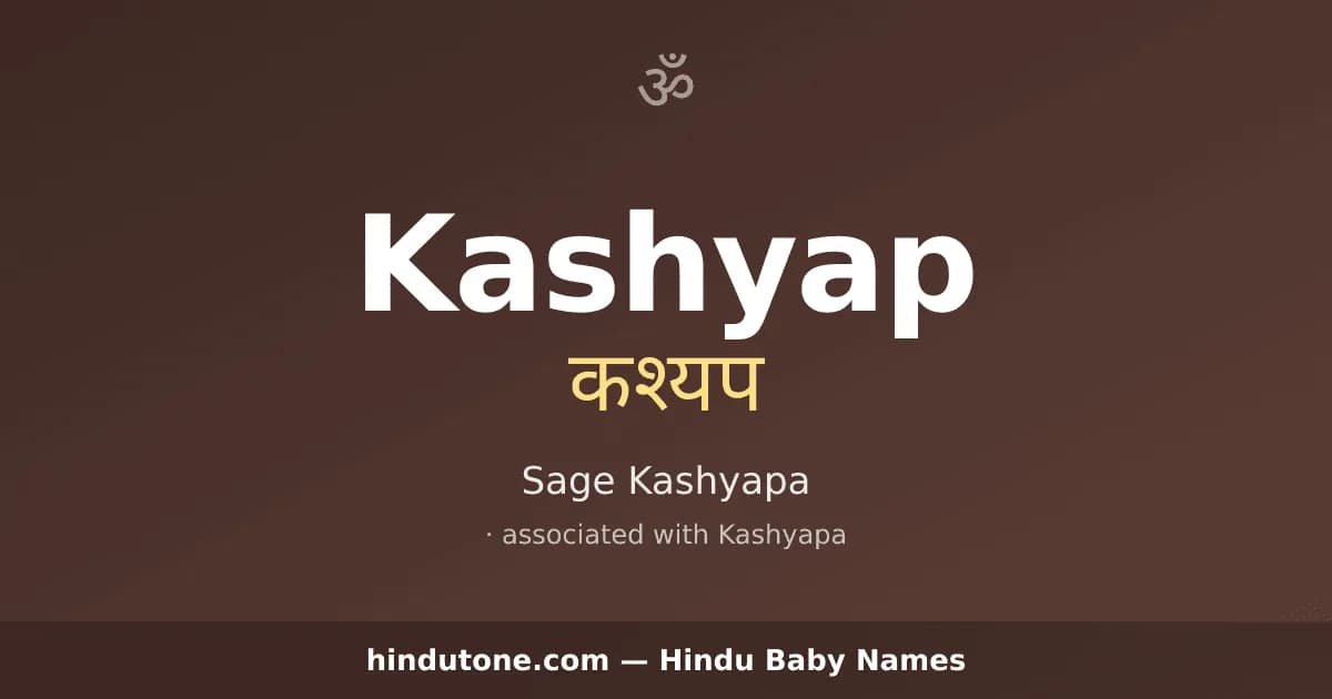 Kashyap — Hindu Boy Names with K