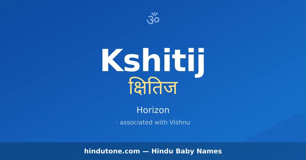 Kshitij — Hindu Boy Names with K