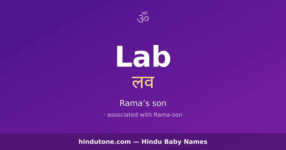 Lab — Hindu Boy Names with L