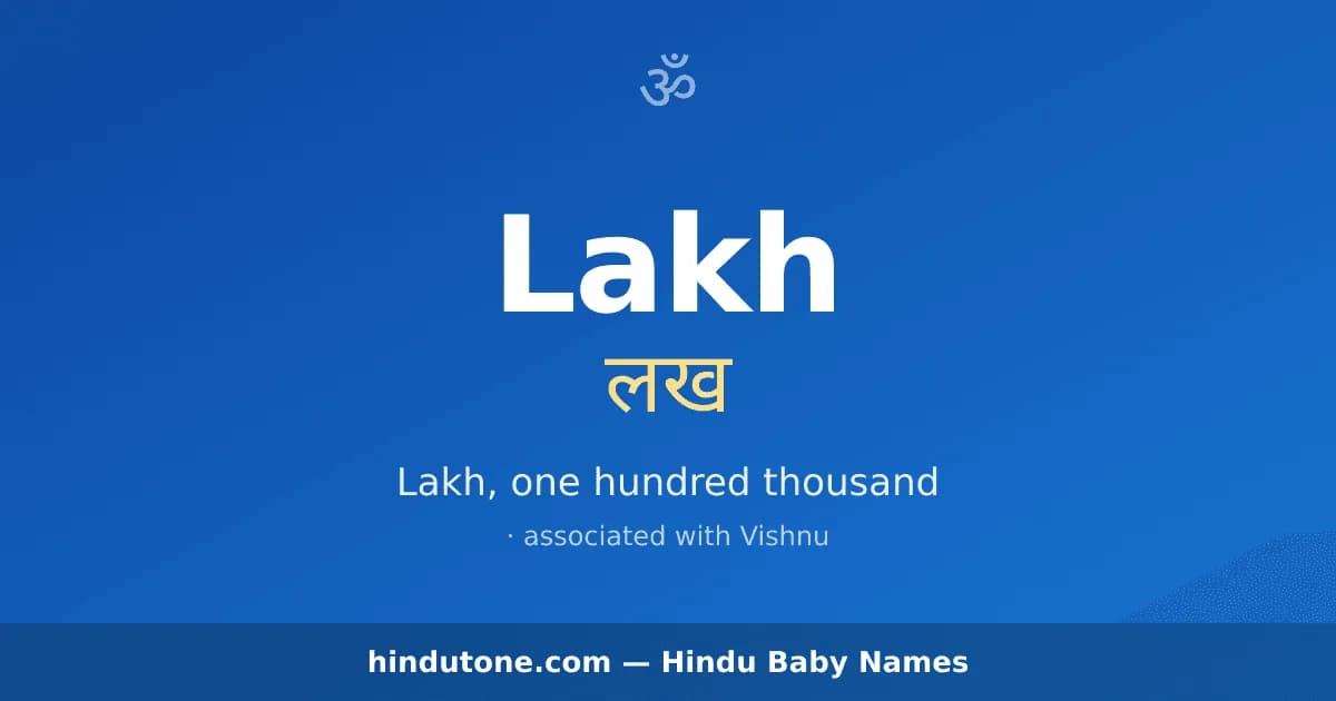 Lakh — Hindu Boy Names with L