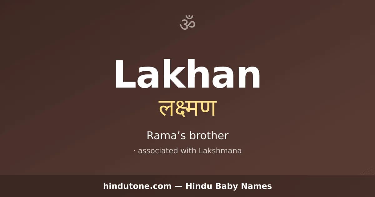 Lakhan — Hindu Boy Names with L