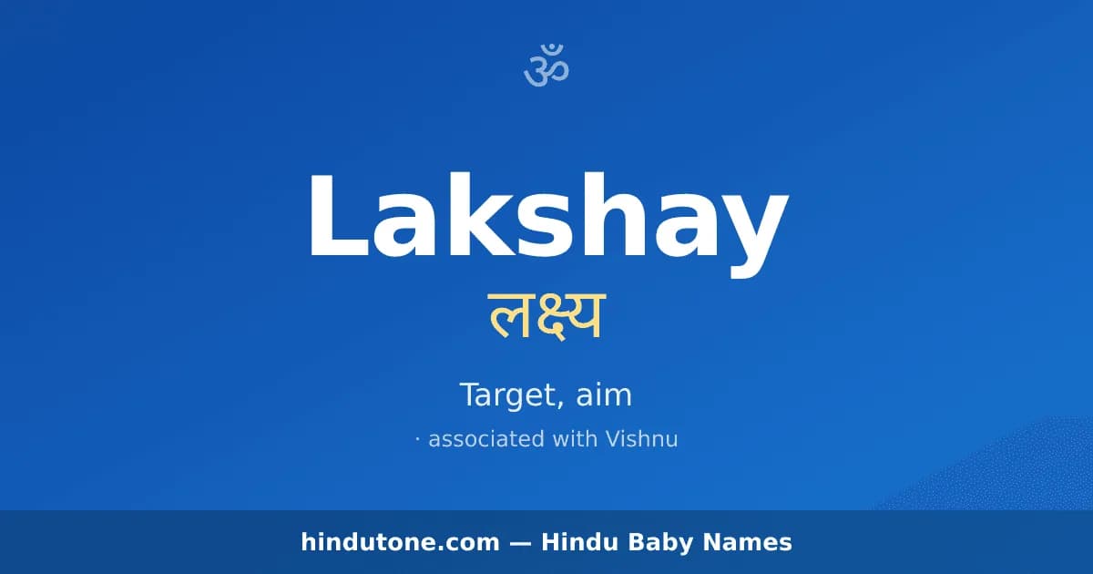 Lakshay — Hindu Boy Names with L
