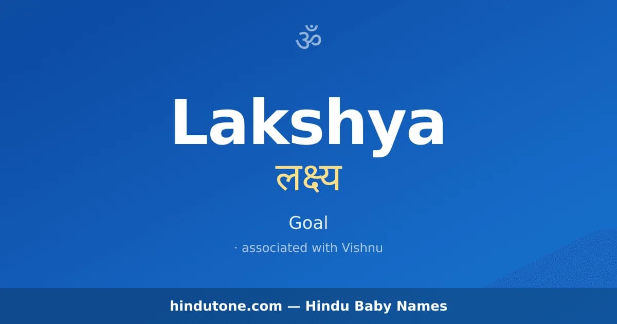 Lakshya — Hindu Boy Names with L