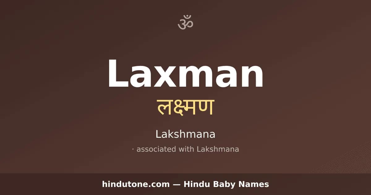 Laxman — Hindu Boy Names with L
