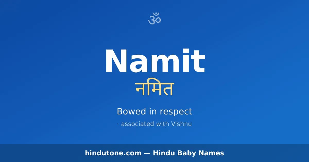 Namit — Hindu Boy Names with N