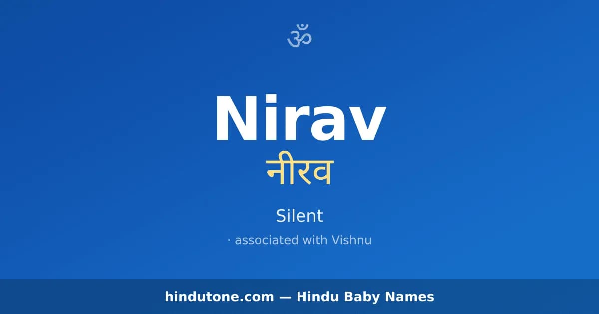 Nirav — Hindu Boy Names with N