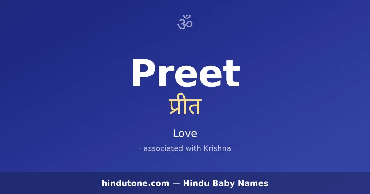 Preet — Hindu Boy Names with P