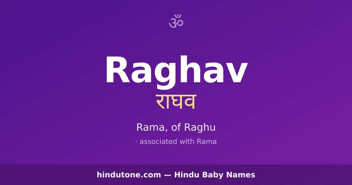 Raghav — Hindu Boy Names with R