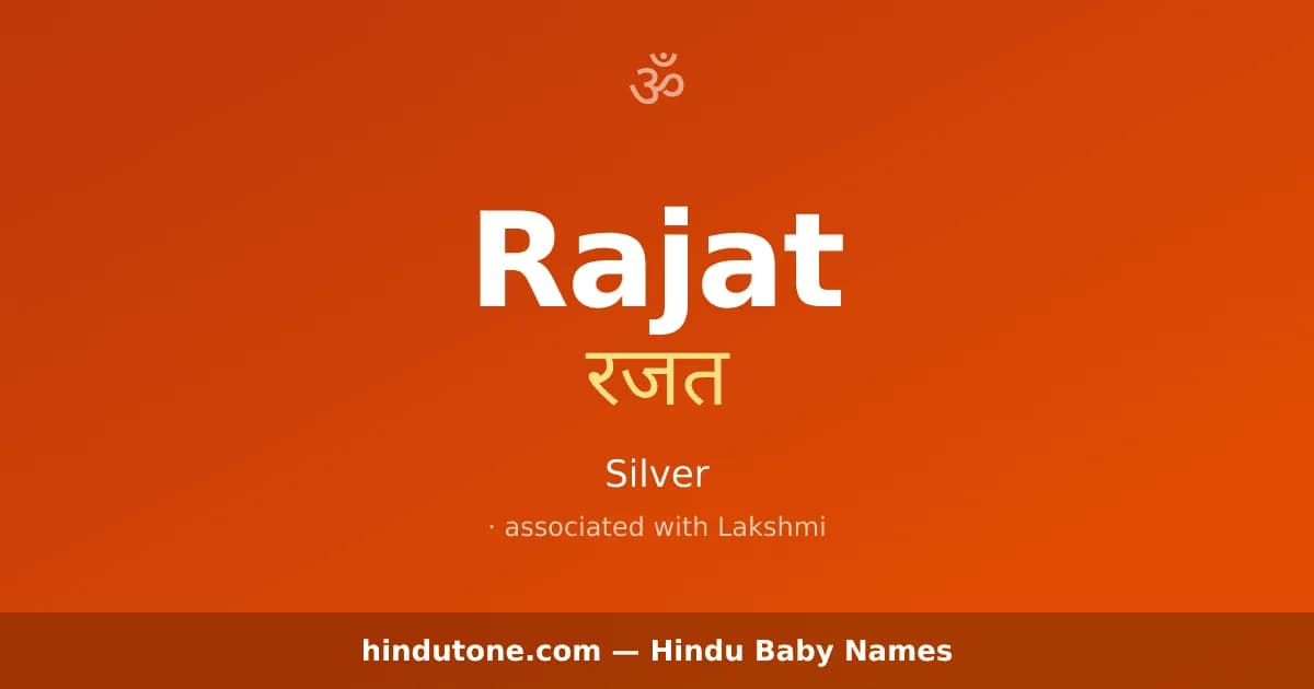 Rajat — Hindu Boy Names with R