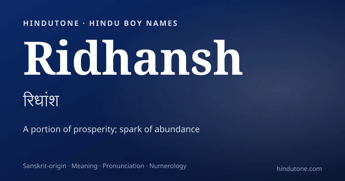 Ridhansh