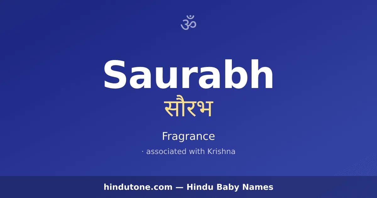 Saurabh — Hindu Boy Names with S