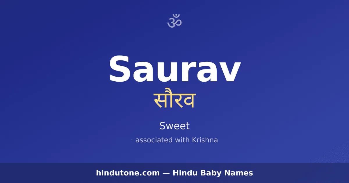 Saurav — Hindu Boy Names with S