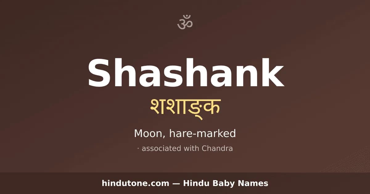 Shashank — Hindu Boy Names with S