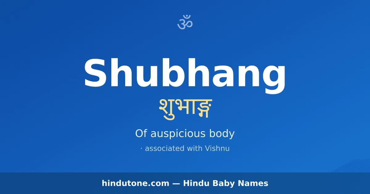 Shubhang — Hindu Boy Names with S