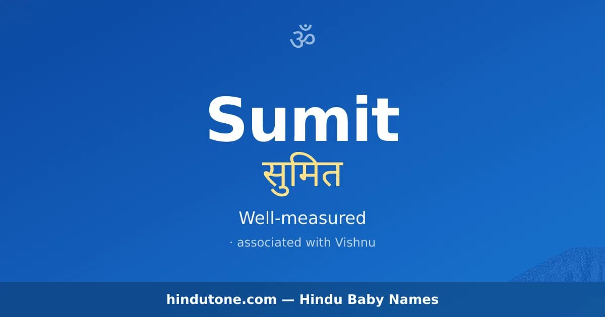 Sumit — Hindu Boy Names with S