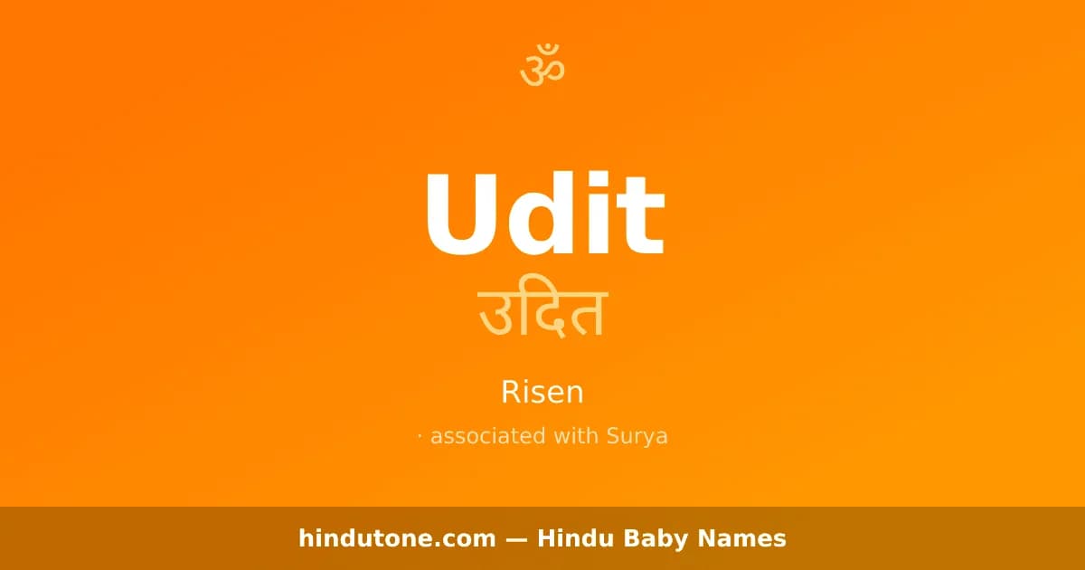 Udit — Hindu Boy Names with U