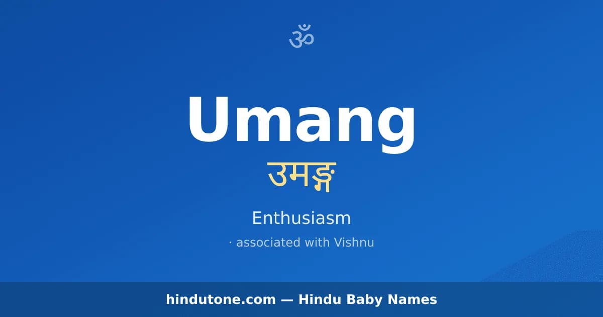Umang — Hindu Boy Names with U