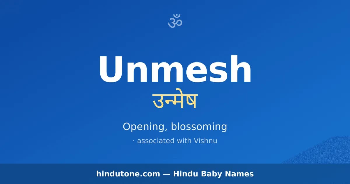 Unmesh — Hindu Boy Names with U