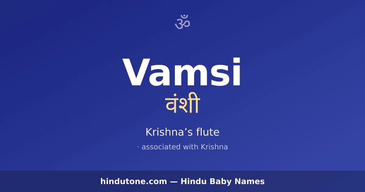 Vamsi — Hindu Boy Names with V