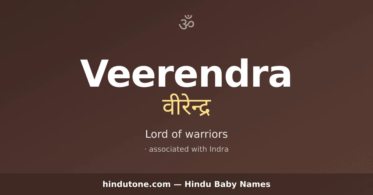 Veerendra — Hindu Boy Names with V