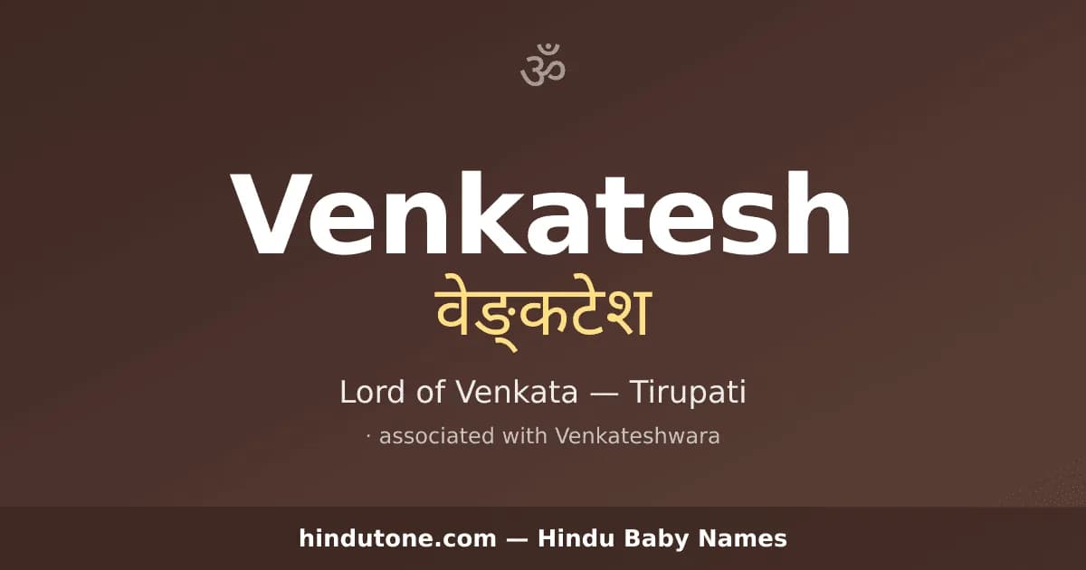 Venkatesh — Hindu Boy Names with V