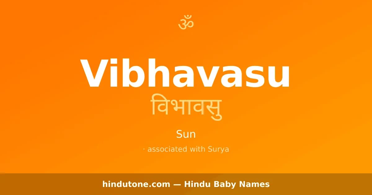 Vibhavasu — Hindu Boy Names with V