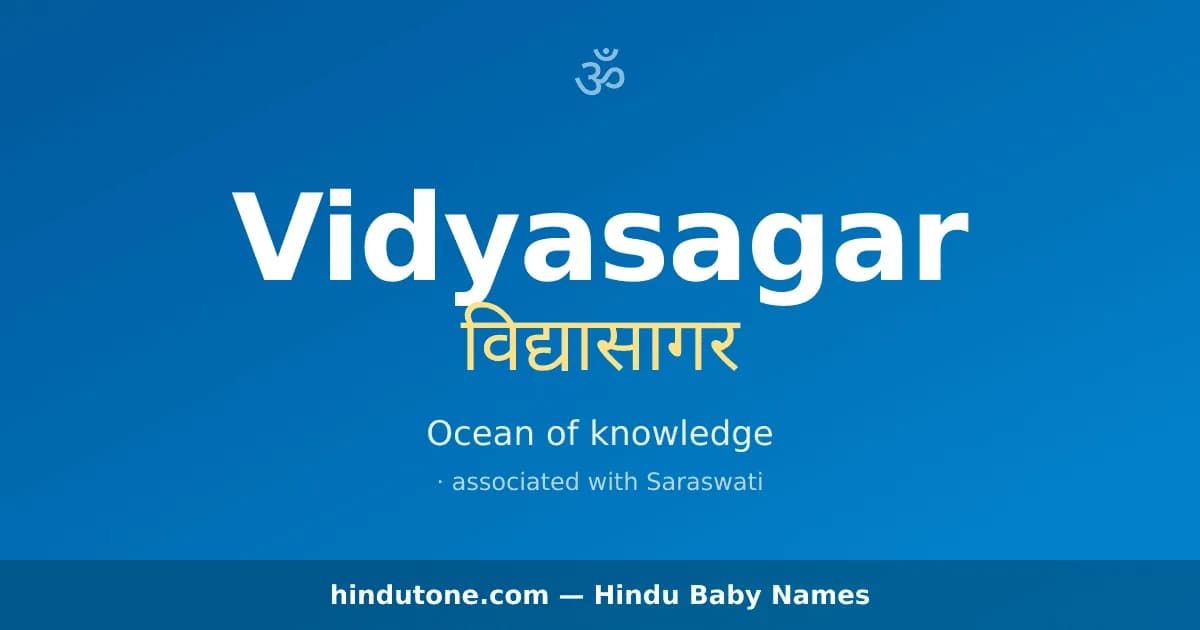 Vidyasagar — Hindu Boy Names with V