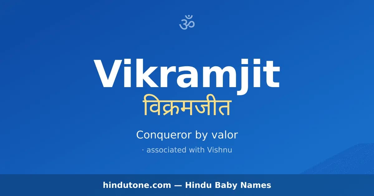 Vikramjit — Hindu Boy Names with V