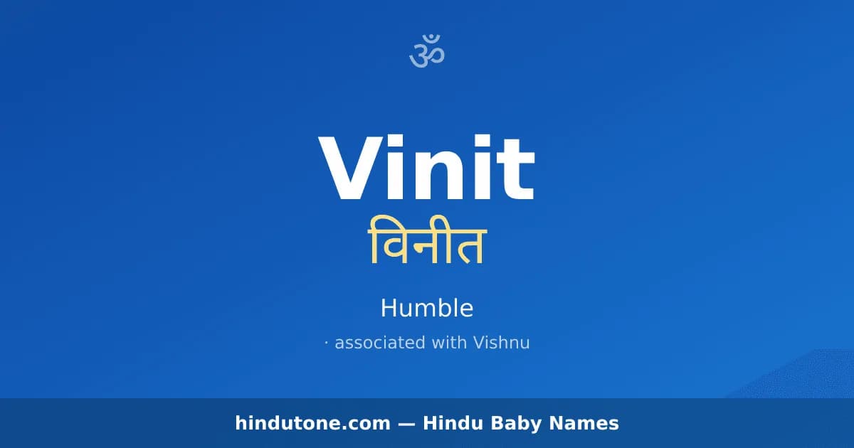 Vinit — Hindu Boy Names with V