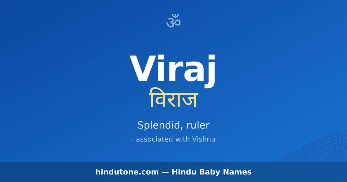 Viraj — Hindu Boy Names with V