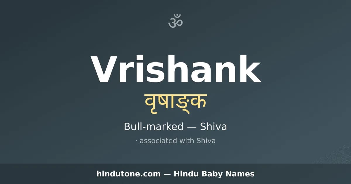 Vrishank — Hindu Boy Names with V